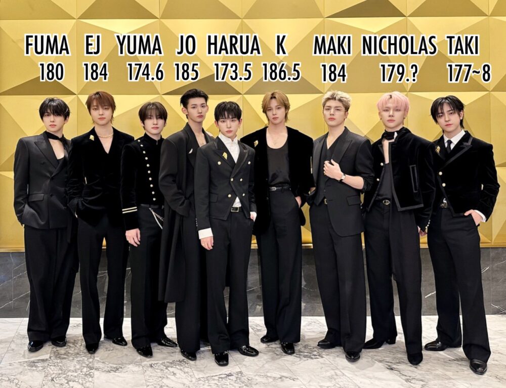 ＆TEAM　メンバー　身長